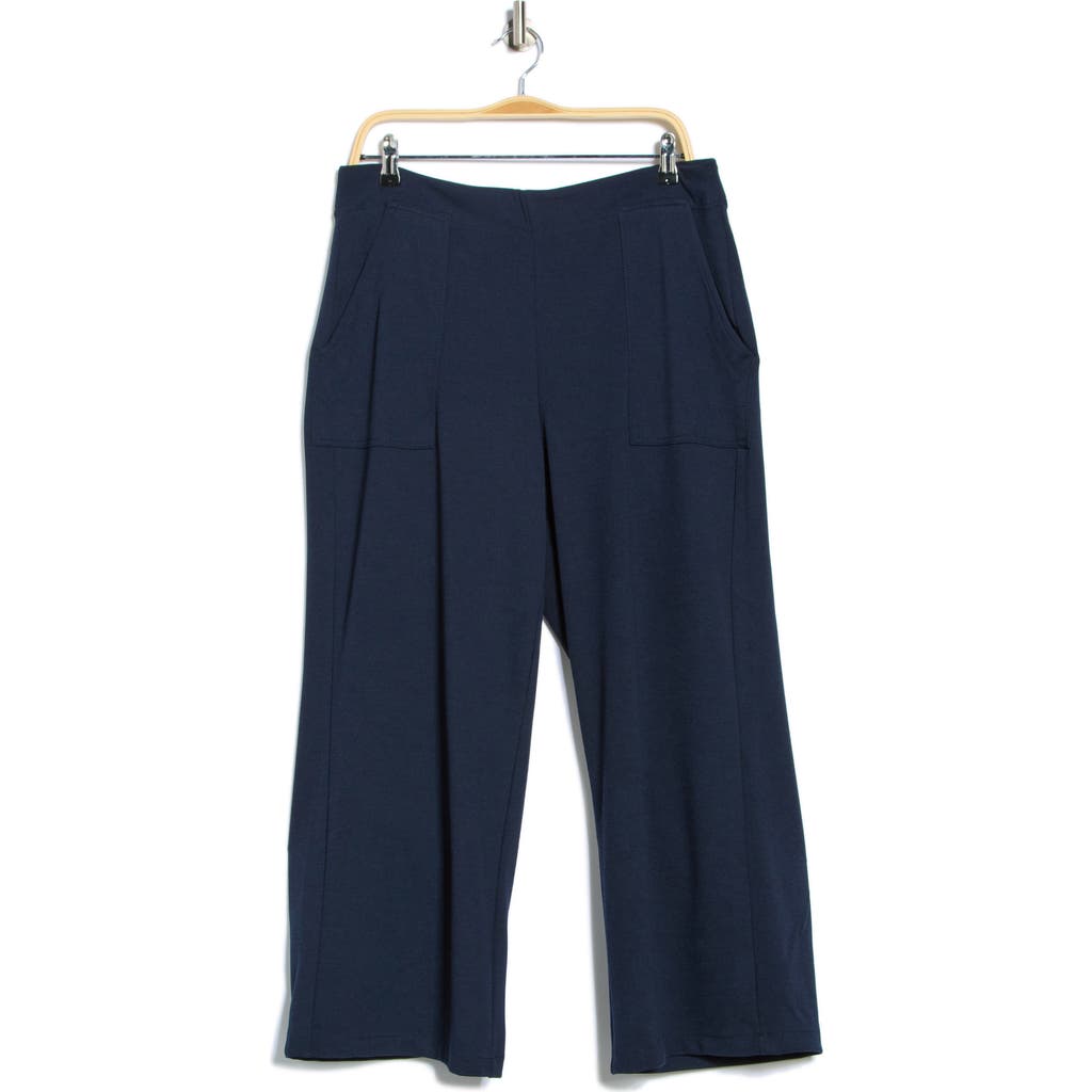 Max Studio Crop Wide Leg Pants In Blue