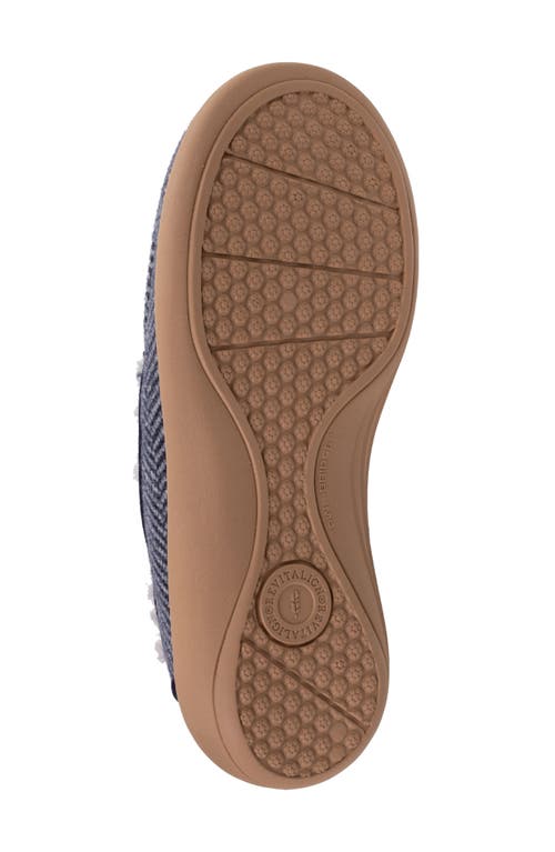 Revitalign Trillium Faux Fur Lined Slipper In Blue