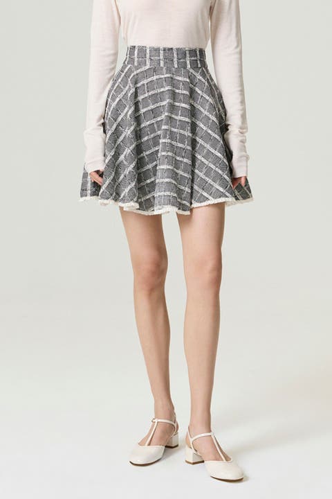 Ruffled Hem Mini Skirt