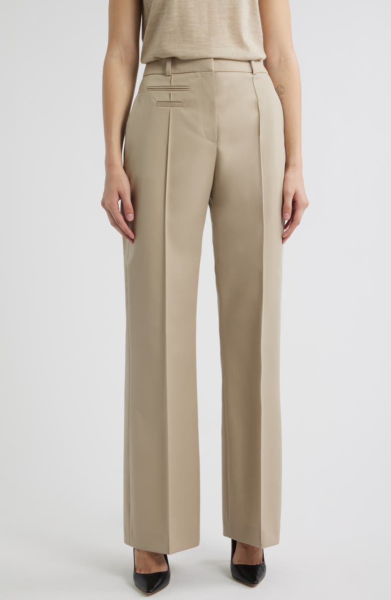 BOSS Talima Wool Wide Leg Pants, Main, color,