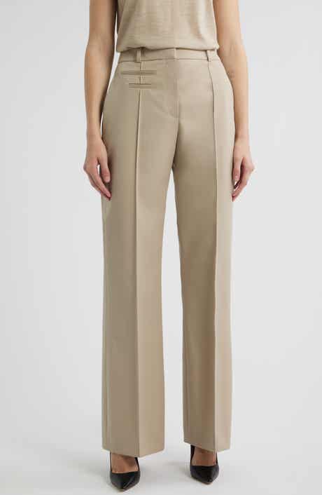 BOSS Talima Wool Wide Leg Pants