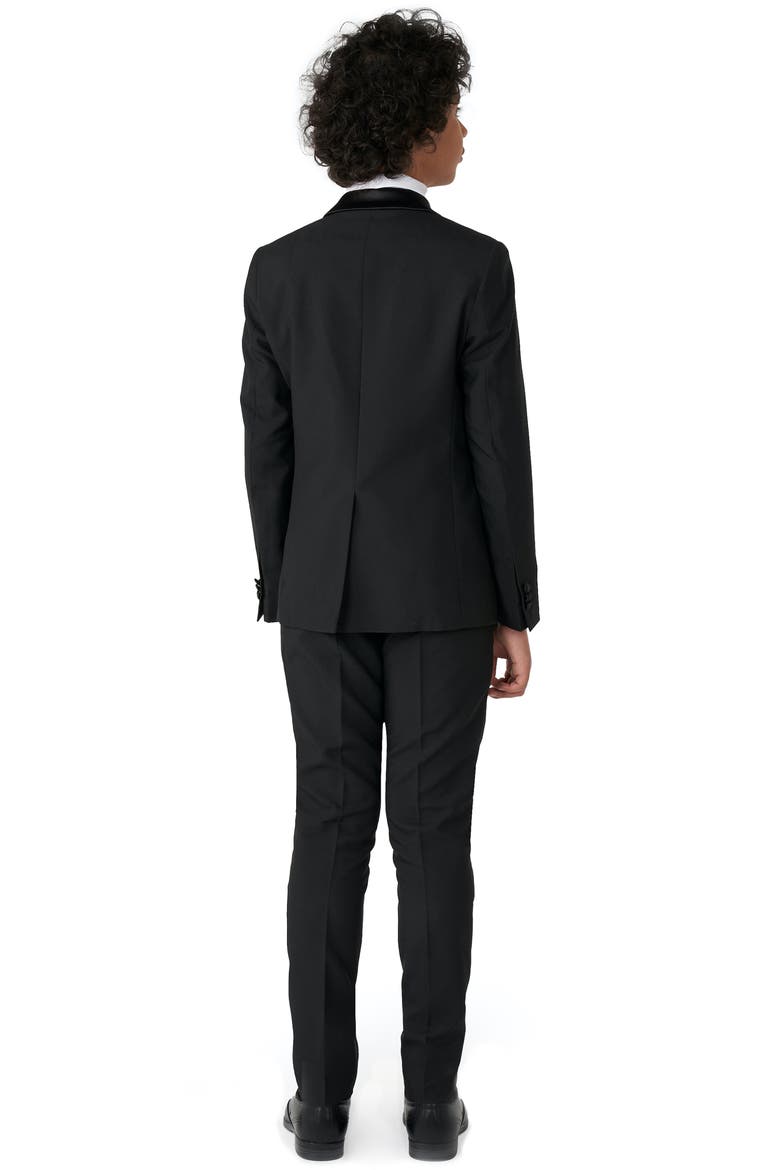 Kids' Jet Set Black Two-Piece Tuxedo Suit with Bow Tie, Alternate, color, BLACK
