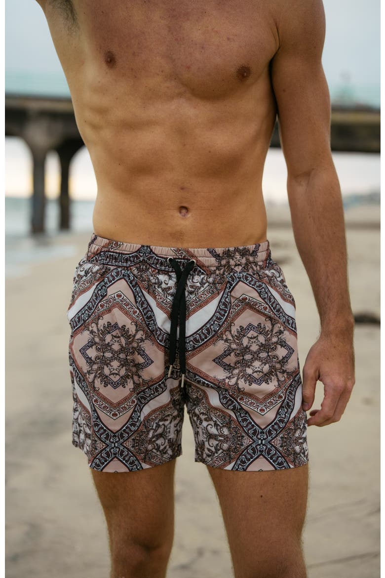 Bruno Shorts, Alternate, color, Brown Mosaic