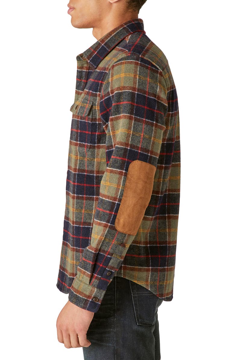 Lucky Brand Plaid Workwear Wool Blend Overshirt, Alternate, color, 