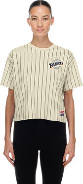 New Era Women's New Era Cream San Diego Padres Throwback Boxy T-Shirt
