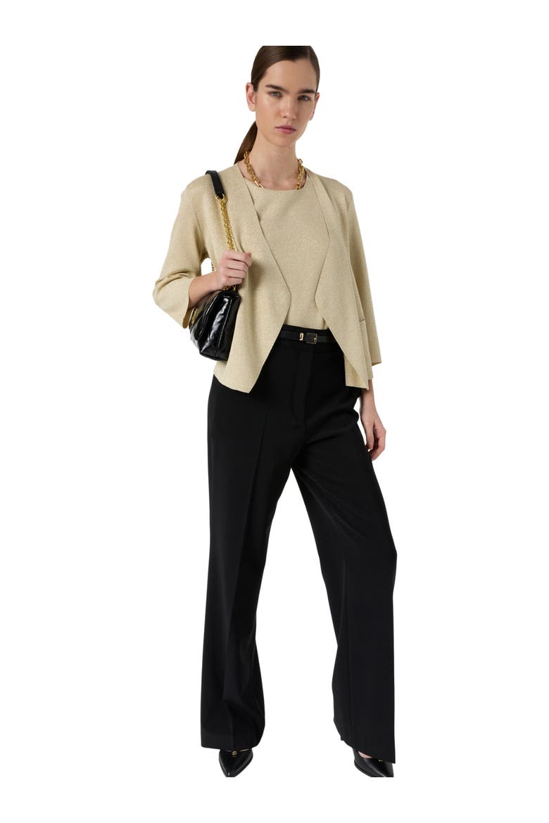 Lavina 3/4 Sleeve Open Front Cardigan, Alternate, color, Mustard