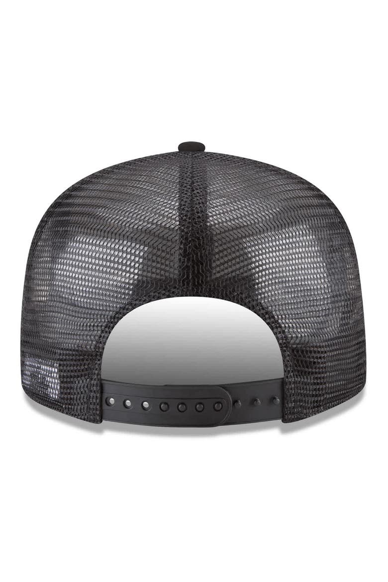 Men's New Era Black San Antonio Spurs Core Logo Meshback 9FIFTY Snapback Hat, Alternate, color, Black