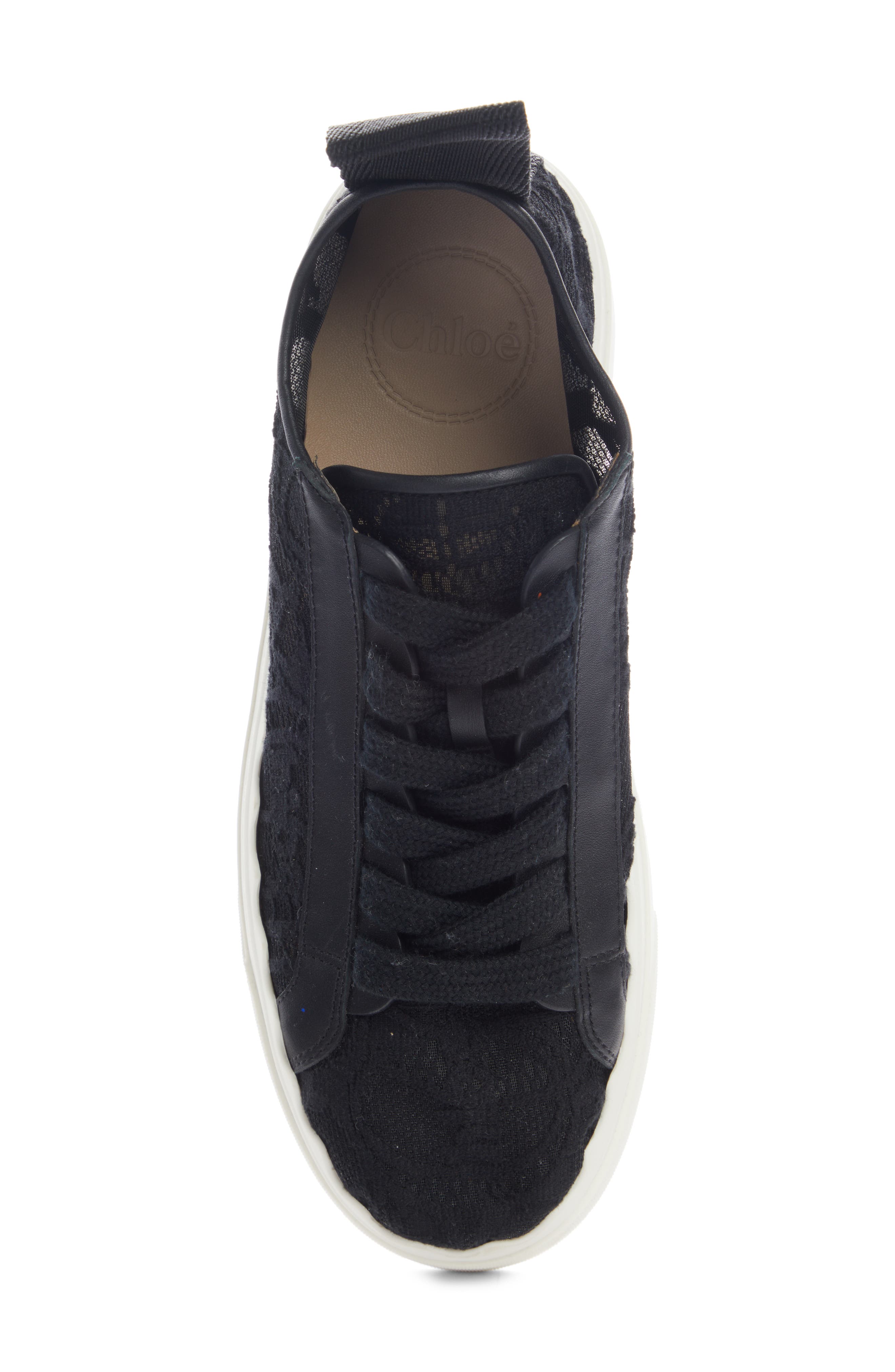Chloé Lauren Logo Lace Platform Sneaker, Alternate, color, 