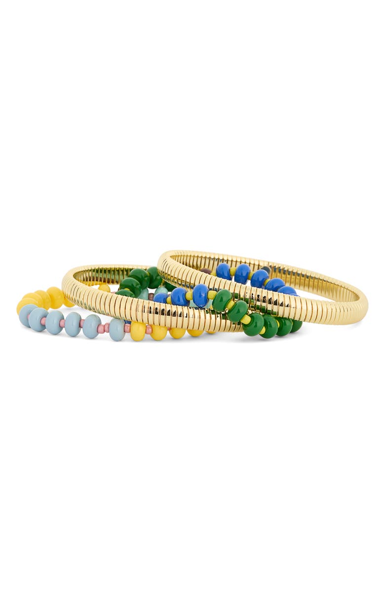 Leith Set of 4 Beaded & Metallic Bracelets, Alternate, color,