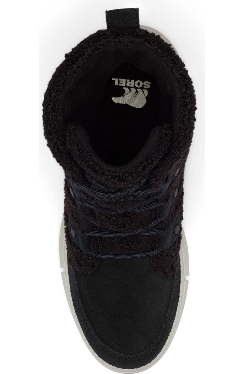 SOREL Explorer Next Joan Faux Shearling Waterproof Boot, Alternate, color, Black/ Moonstone