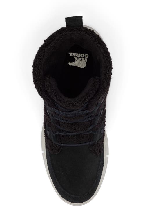 Sorel Explorer Next Joan Faux Shearling Waterproof Boot In Black