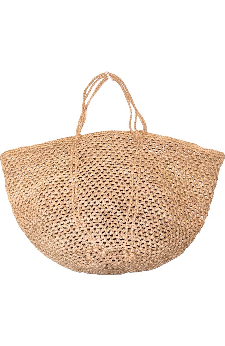 Zanatany Concepts Sinah Raffia Tote Bag, Main, color, Caramel