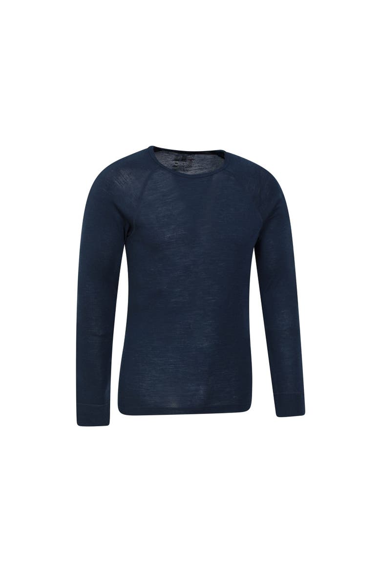 Merino Wool Thermal Top, Alternate, color, Navy