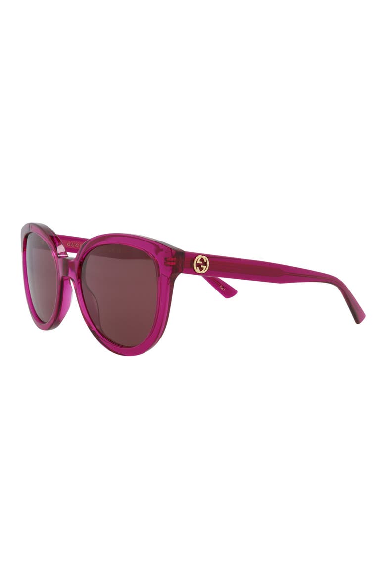 54mm Round Sunglasses, Alternate, color, PINK PINK RED