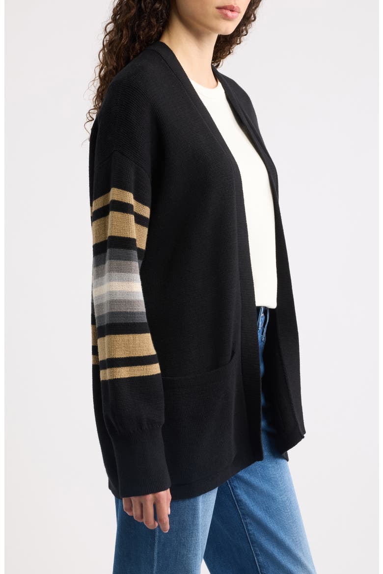Sierra Springs Open Front Cardigan, Alternate, color, BLACK MIX