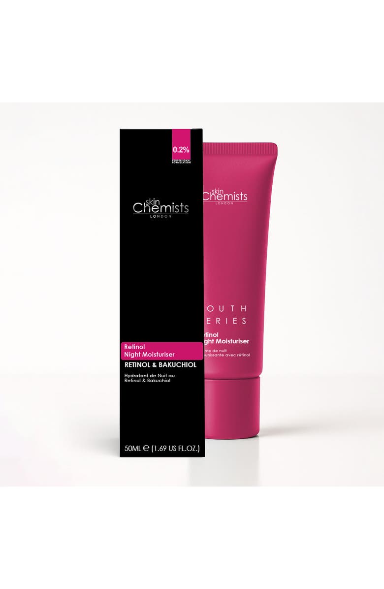 SKINCHEMISTS Retinol Bakuchiol Night Moisturiser 50ml, Main, color, White