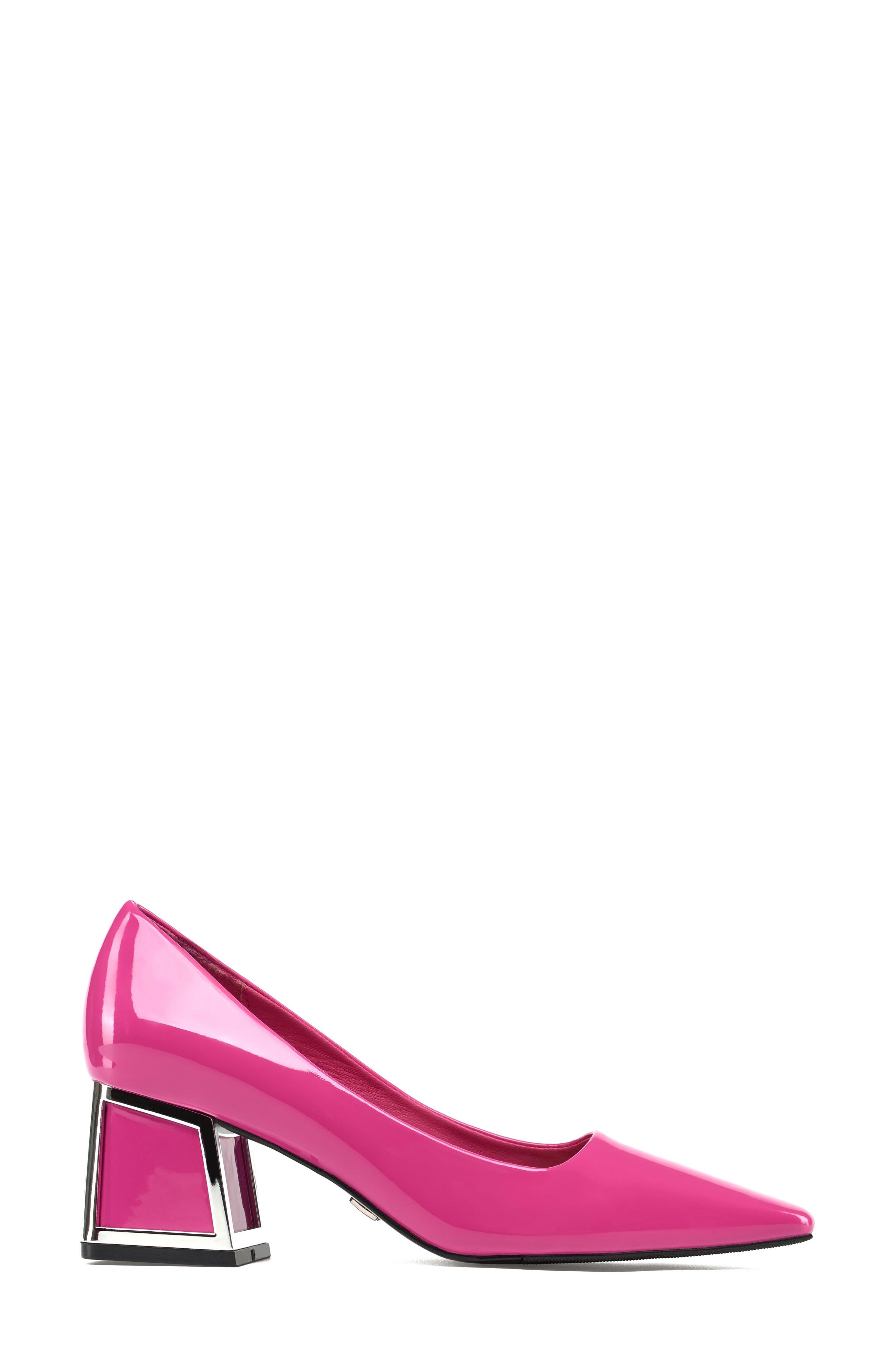 Blink Block Heel Pump, Alternate, color, HOT PINK