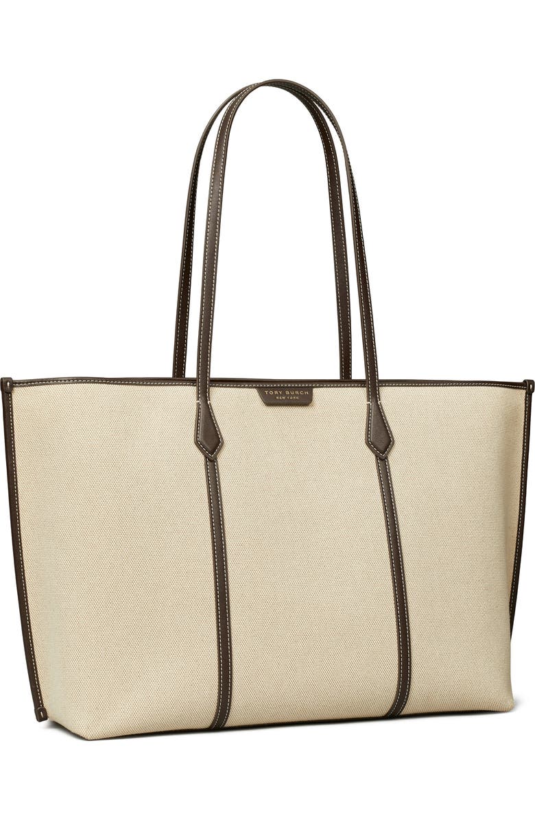 Tory Burch Perry Canvas Tote, Alternate, color, Natural
