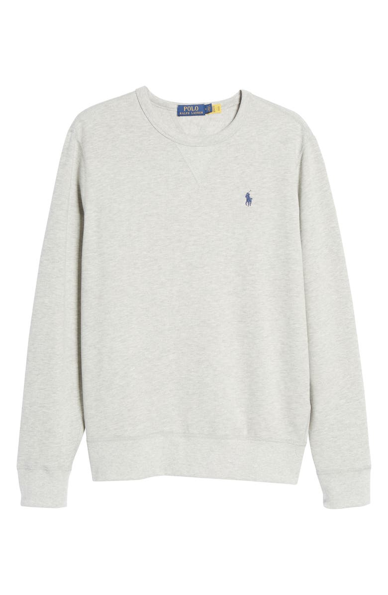 Polo Ralph Lauren Fleece Crewneck Sweatshirt, Alternate, color, Andover Heather