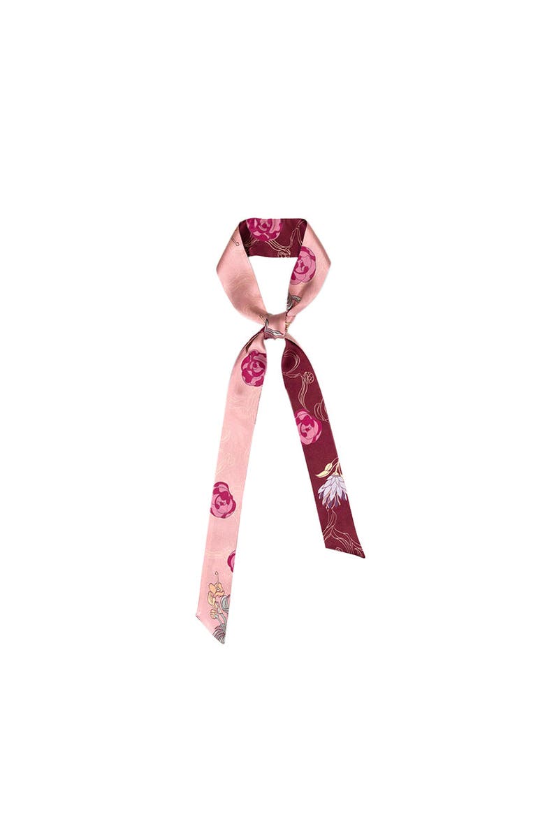 Lost Pattern "Dream" Silk Twill Neck Bow, Main, color, Ruby Red