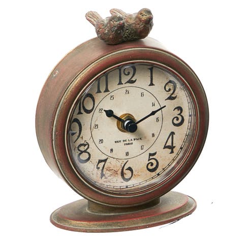Decorative Mantel Clock with Bird