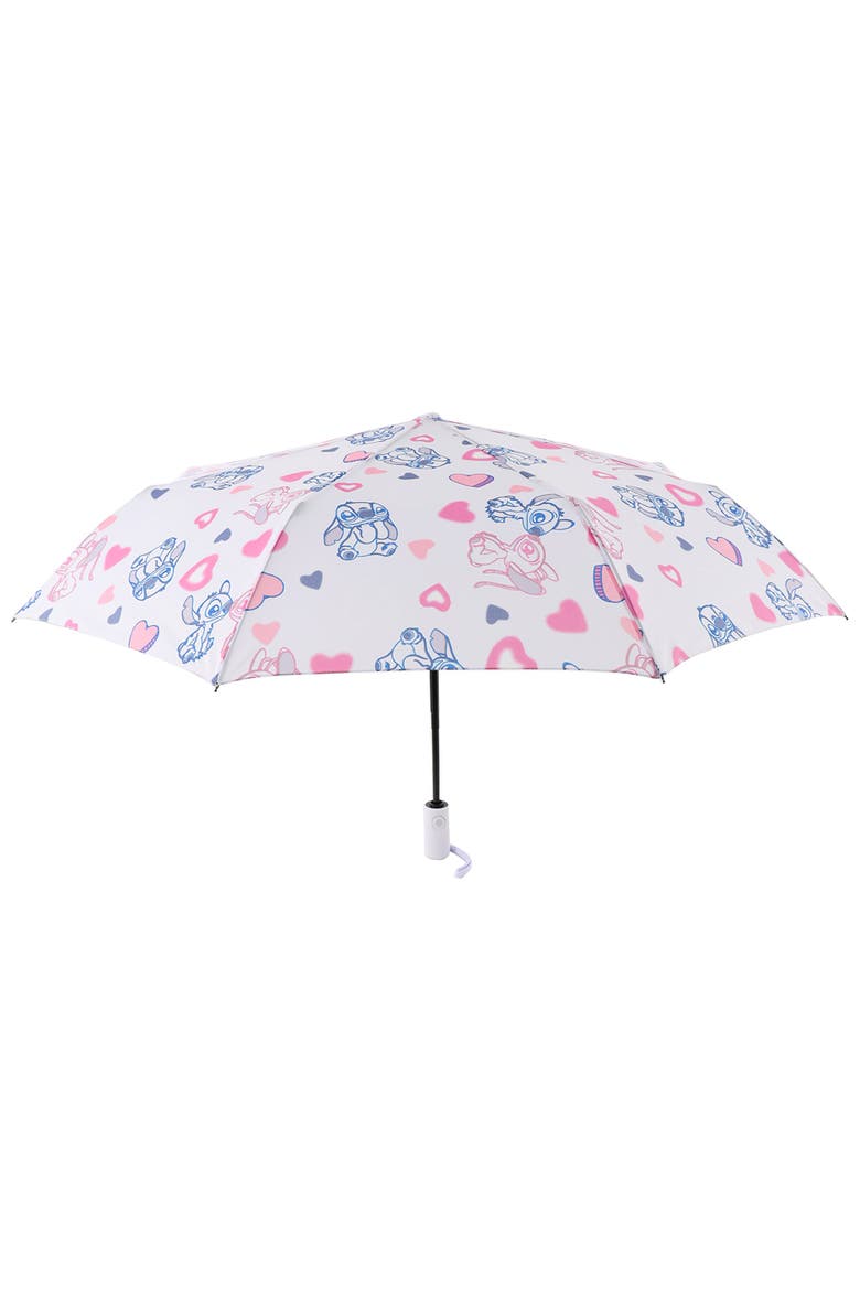 Lilo and Stitch Stitch and Angel Heart Print Compact Umbrella Officially Licensed, Main, color, MULTI