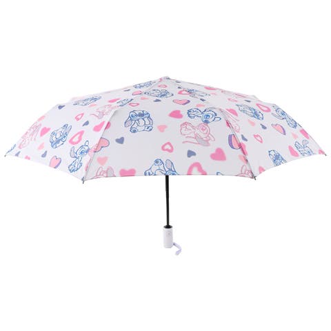 Lilo and Stitch Stitch and Angel Heart Print Compact Umbrella Officially Licensed