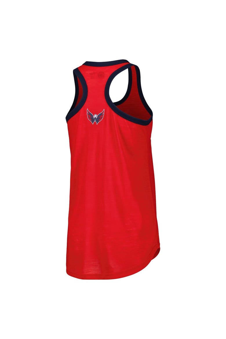 Women's G-III 4Her by Carl Banks Red Washington Capitals First Base Racerback Scoop Neck Tank Top, Alternate, color, Red