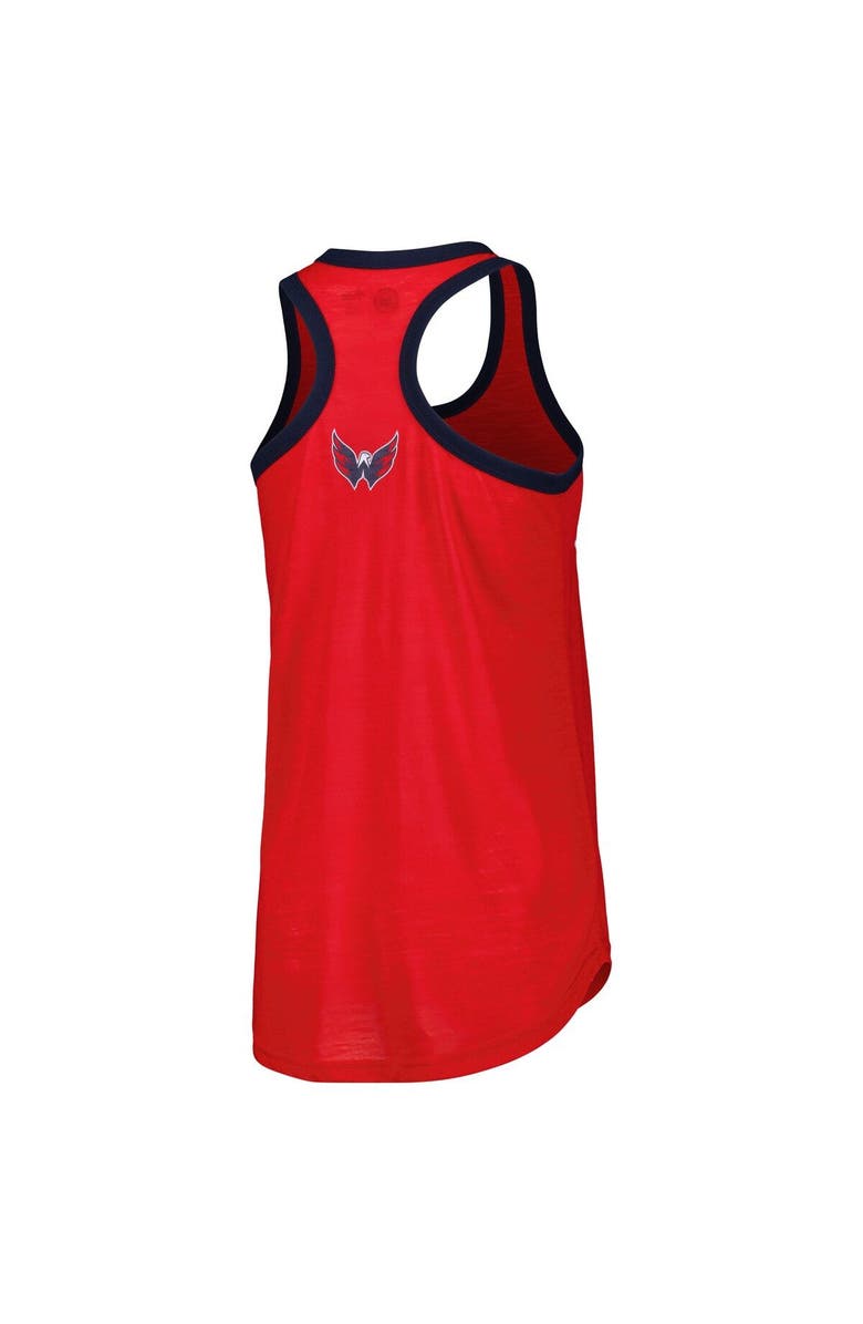G-III 4HER BY CARL BANKS Women's G-III 4Her by Carl Banks Red Washington Capitals First Base Racerback Scoop Neck Tank Top, Alternate, color, Red