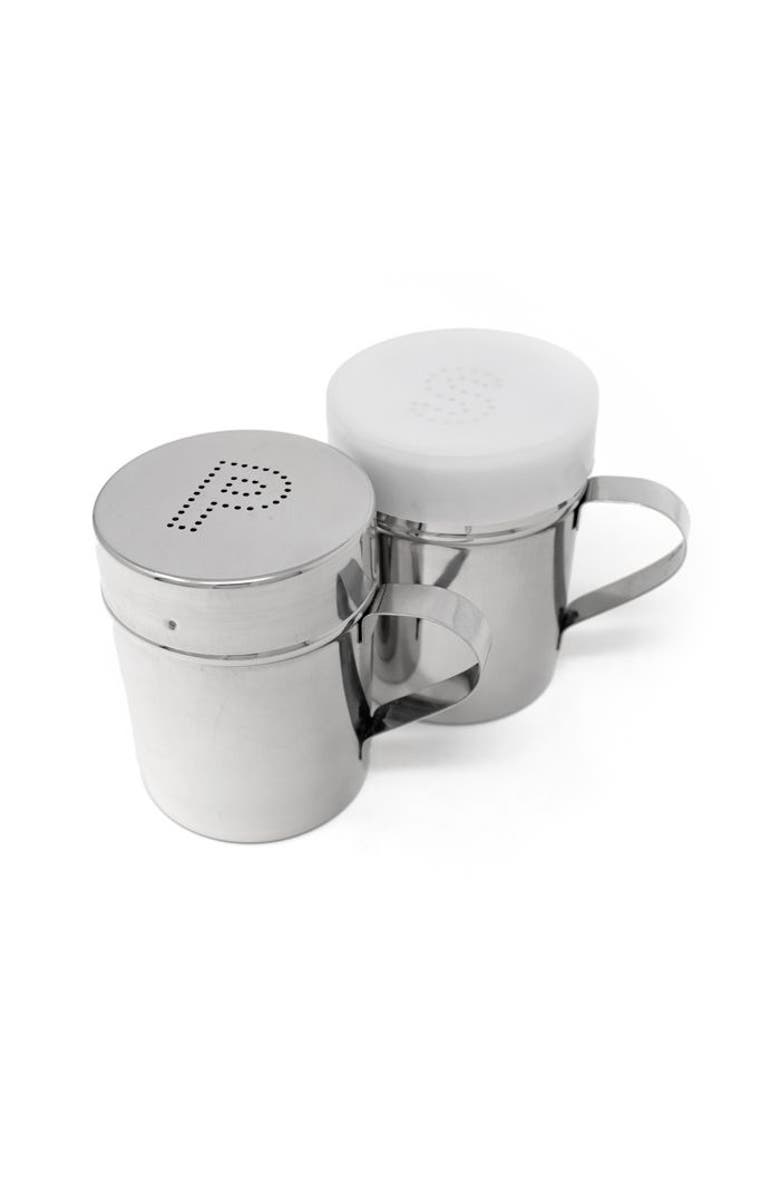Norpro Stainless Steel Salt and Pepper Shaker Set with Covers, Alternate, color, Silver