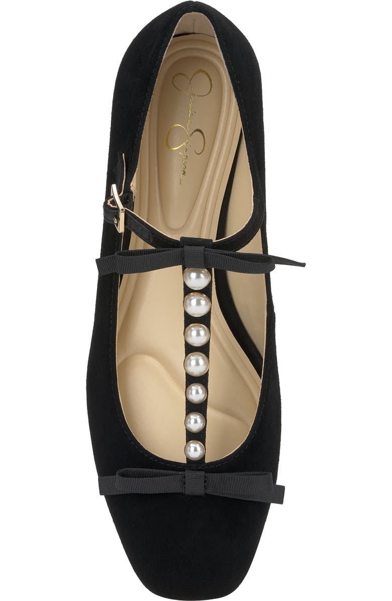 Jessica Simpson Jolliya T-Strap Flat, Alternate, color, Black