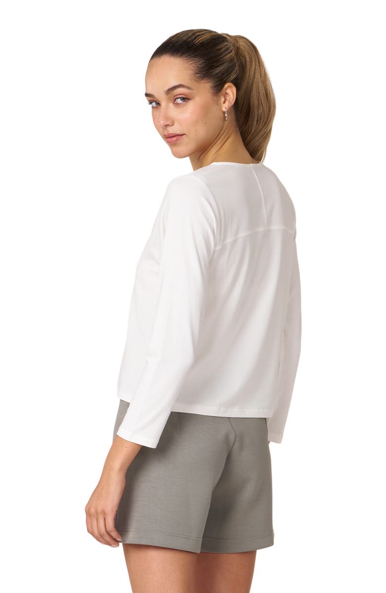 Rebody Active Rebody Essentials Mid Length Long Sleeve Top, Alternate, color, White