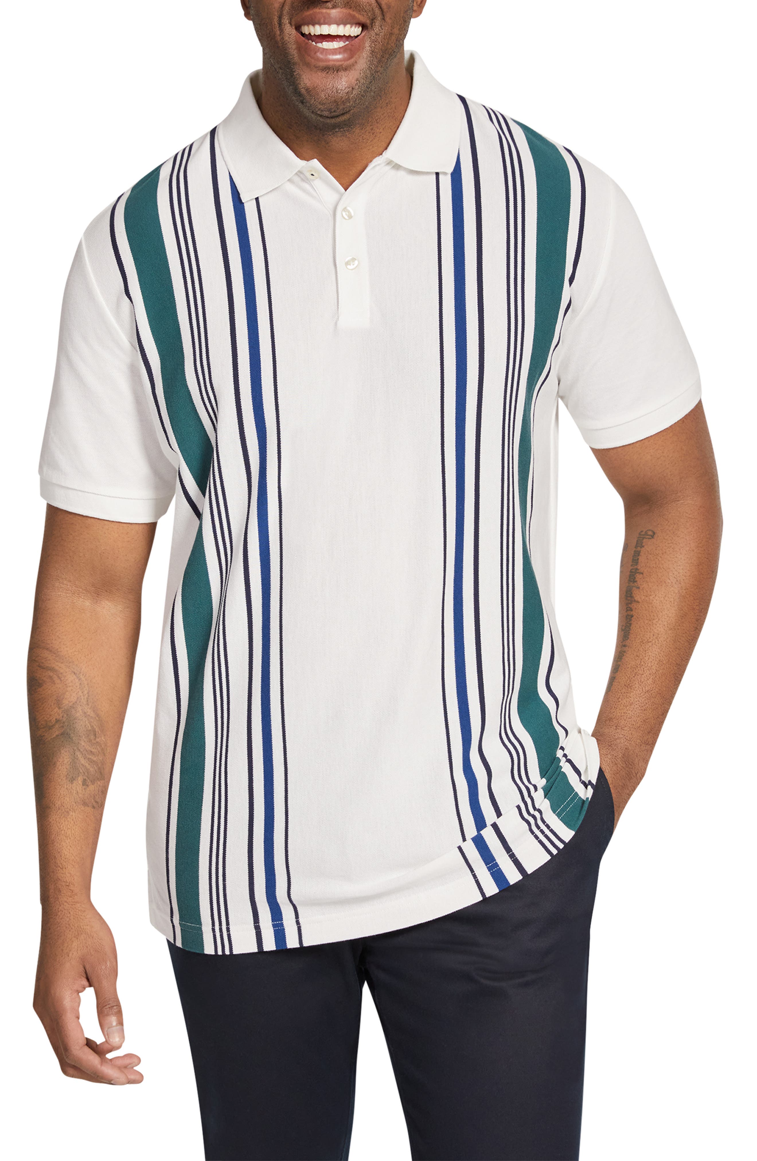 Henry Vertical Stripe Cotton Polo (Men) | Nordstromrack