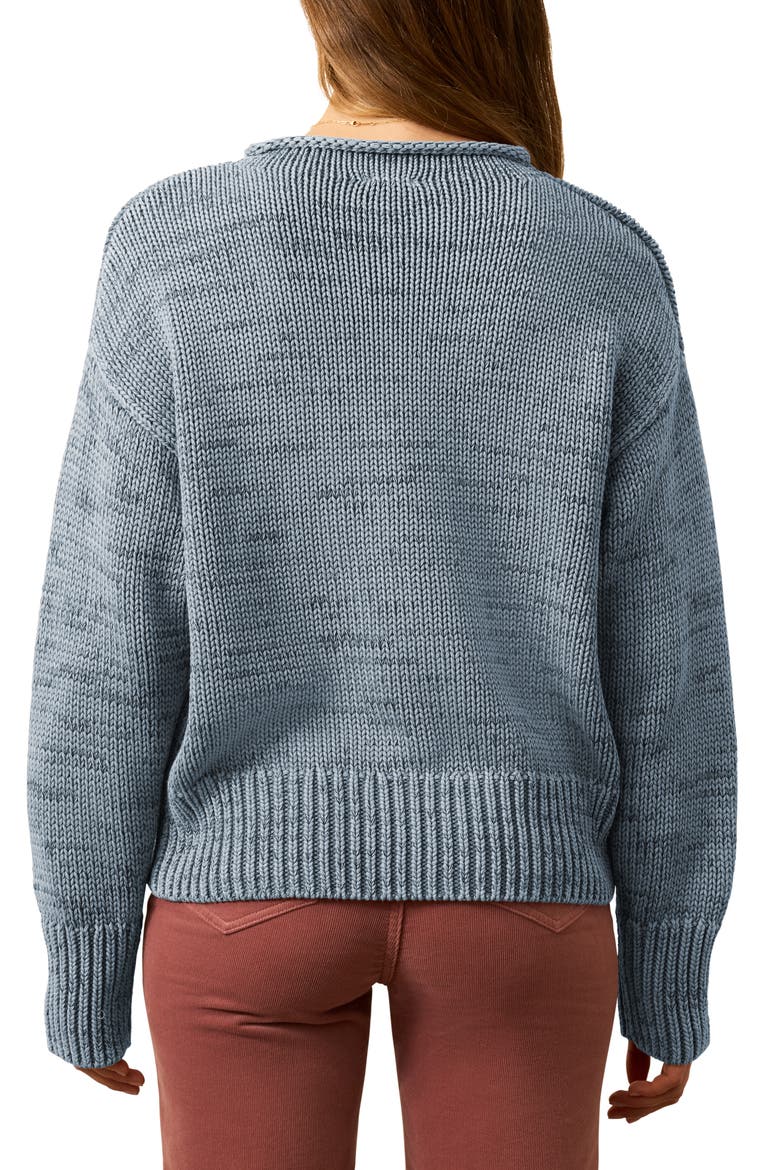 Sunwashed Roll Neck Sweater, Alternate, color, BLUE