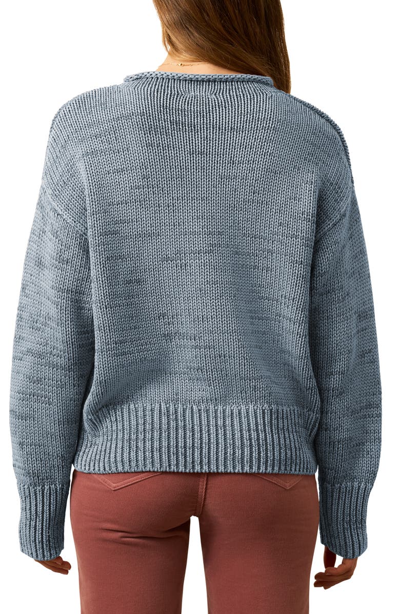Faherty Sunwashed Roll Neck Sweater, Alternate, color, Blue