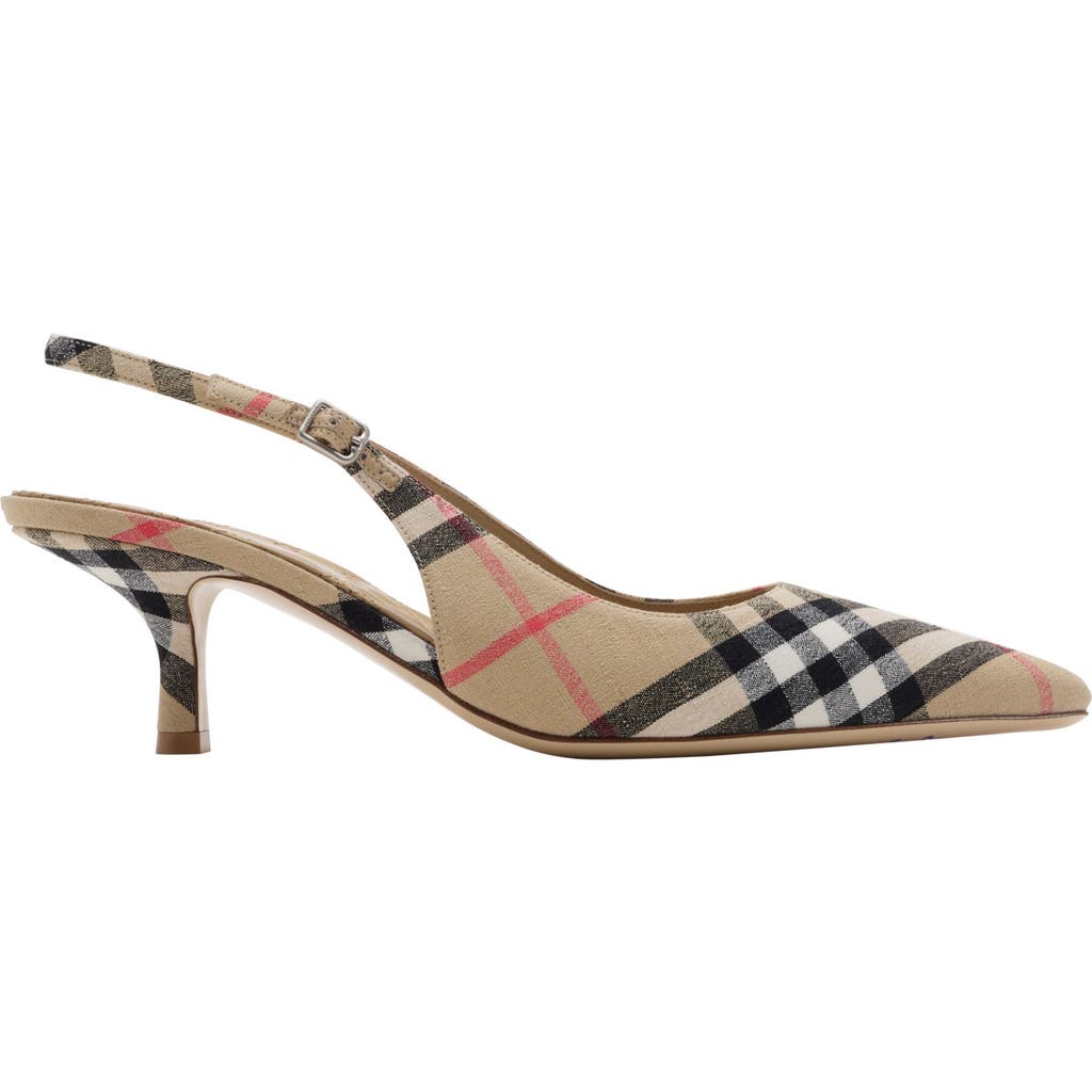 Burberry Slingback Pumps Birdie Check Women