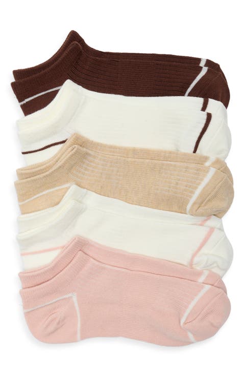 Assorted 5-Pack Rib Ankle Socks