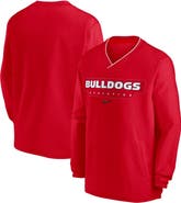 Nike Men's Nike Red Georgia Bulldogs 2024 Sideline Pullover Windshirt