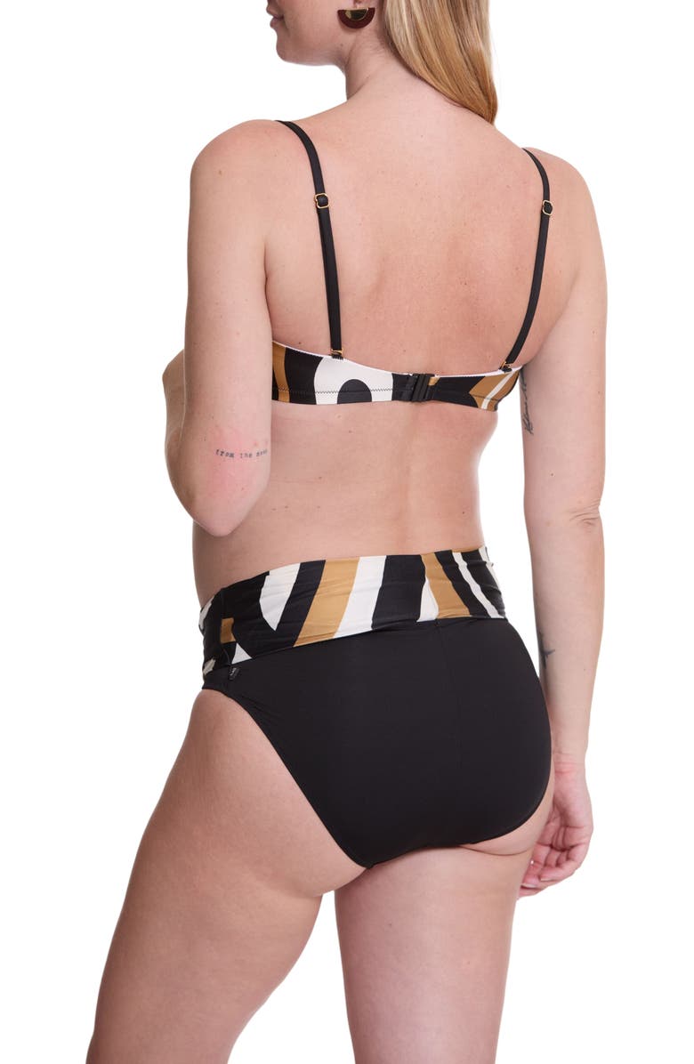 Cache Coeur Odéon Maternity Bikini, Alternate, color, Black Multicolor