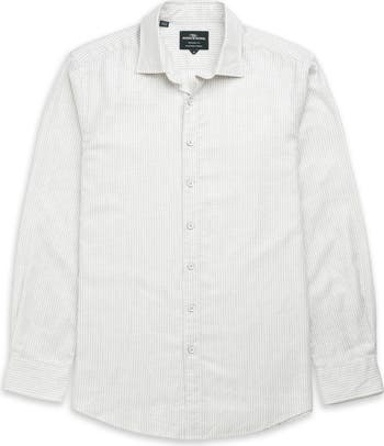 Batista Hill Stripe Linen & Cotton Button-Up Shirt