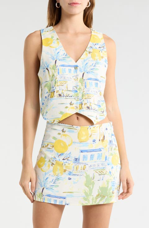 Amalfi Coast Kayri Buttoned Crop Top