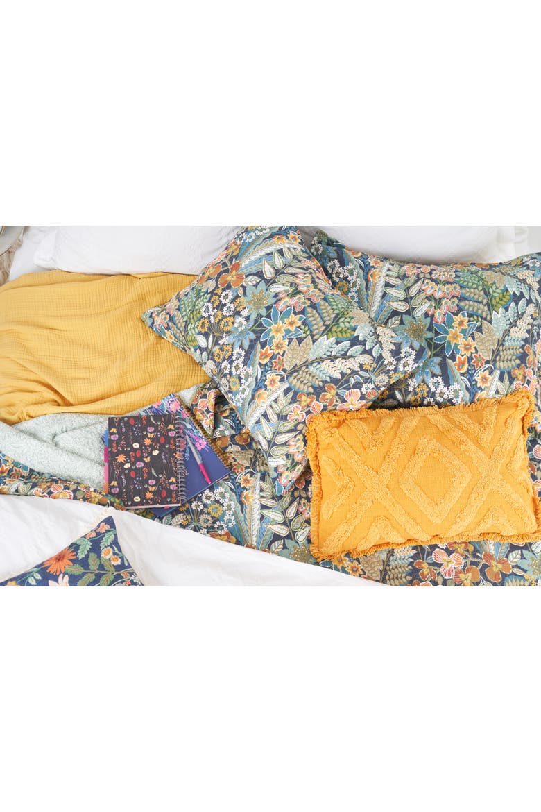 Posy Flowers Cotton Blend Quilt Set, Alternate, color, Green