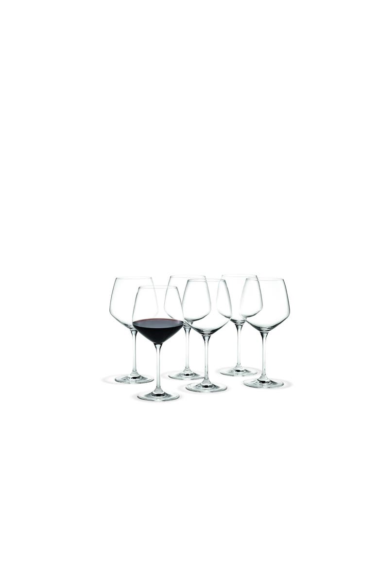 Perfection 6-Piece Burgundy Glass Set, Main, color, Clear