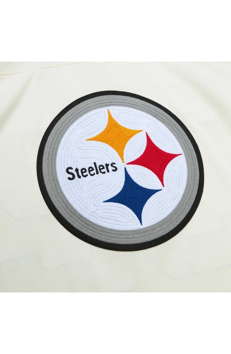 Mitchell & Ness Men's Mitchell & Ness Franco Harris Cream Pittsburgh Steelers Chainstitch Legacy Jersey, Alternate, color, 