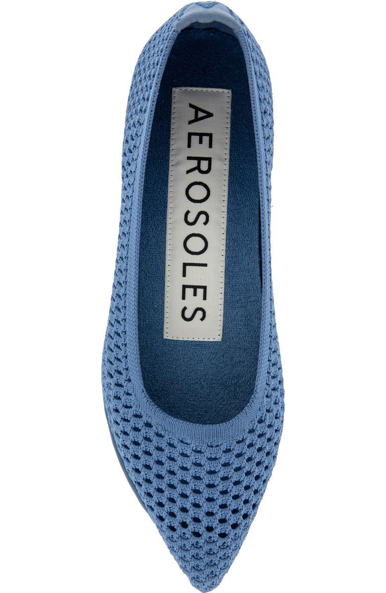 Aerosoles Danielle Knit Flat, Alternate, color, Blue Jean Knit Fabric