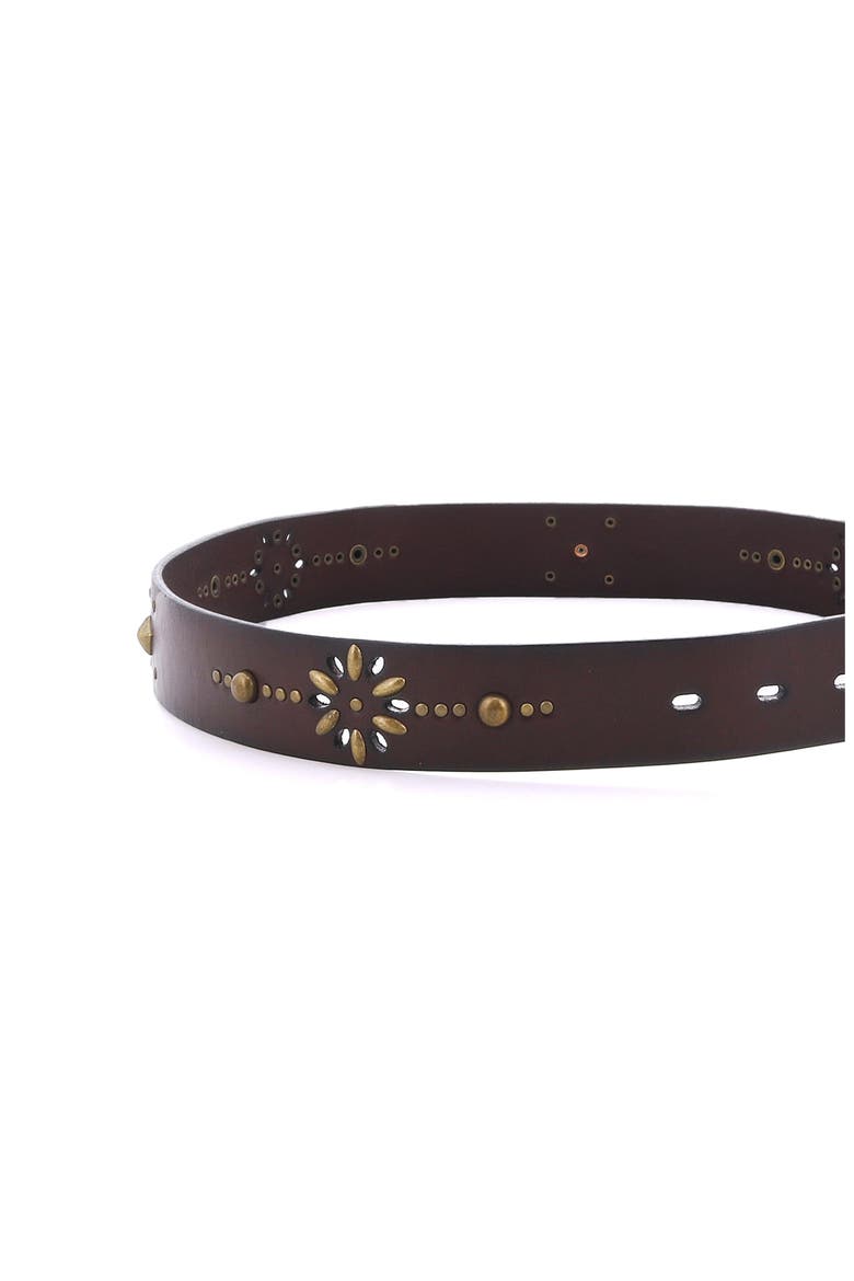 Hollis Studded Belt, Alternate, color, Brown