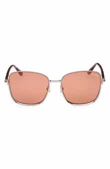 TOM FORD Fern 57mm Square Sunglasses
