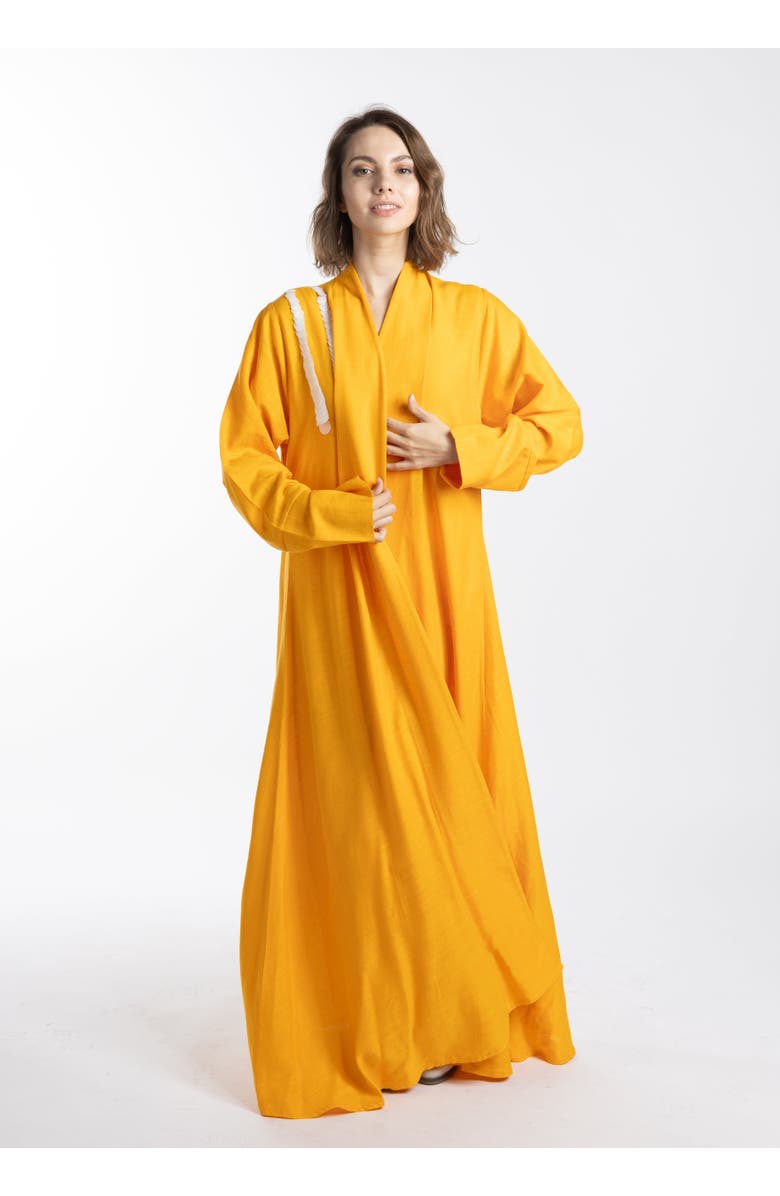 Le Fafo Linen Abaya/Cover-Up, Alternate, color, Mango