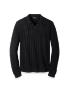 Paul Fredrick Cotton Cable V-neck Polo