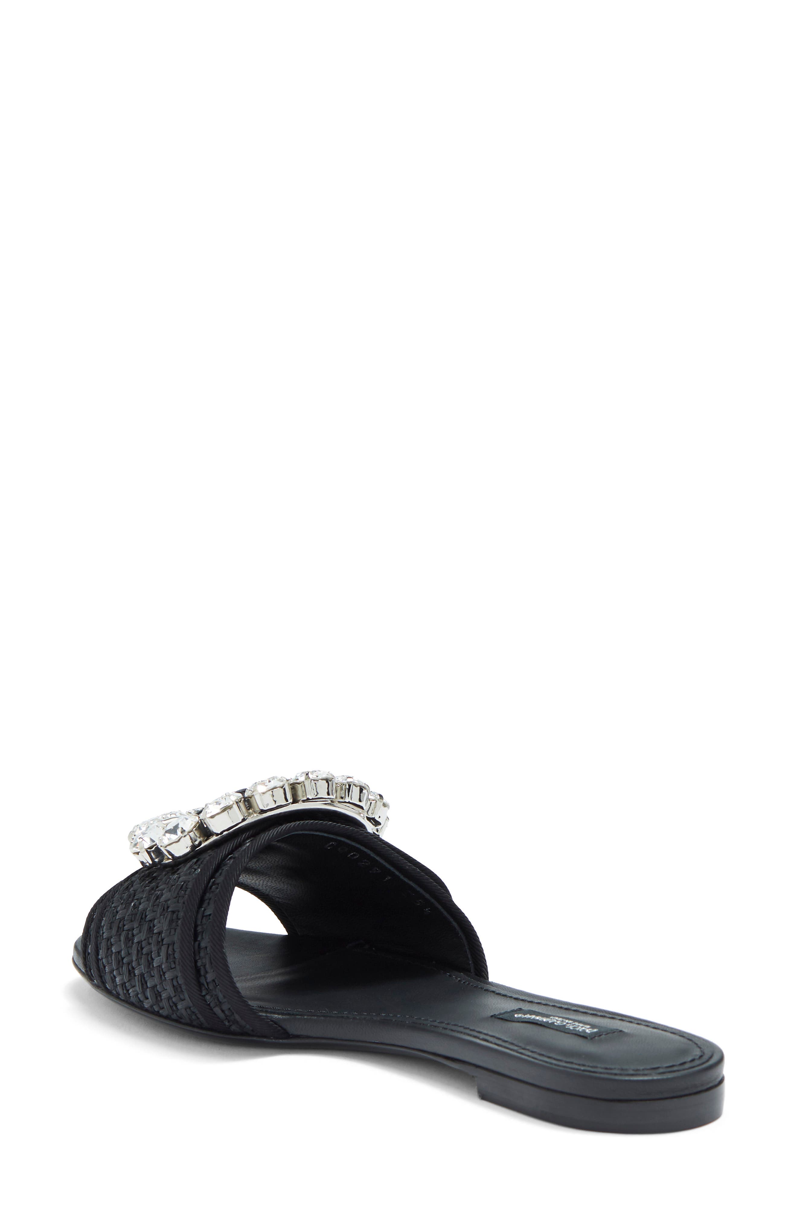 Dolce&Gabbana Rhinestone Slip-On Sandal, Alternate, color, 